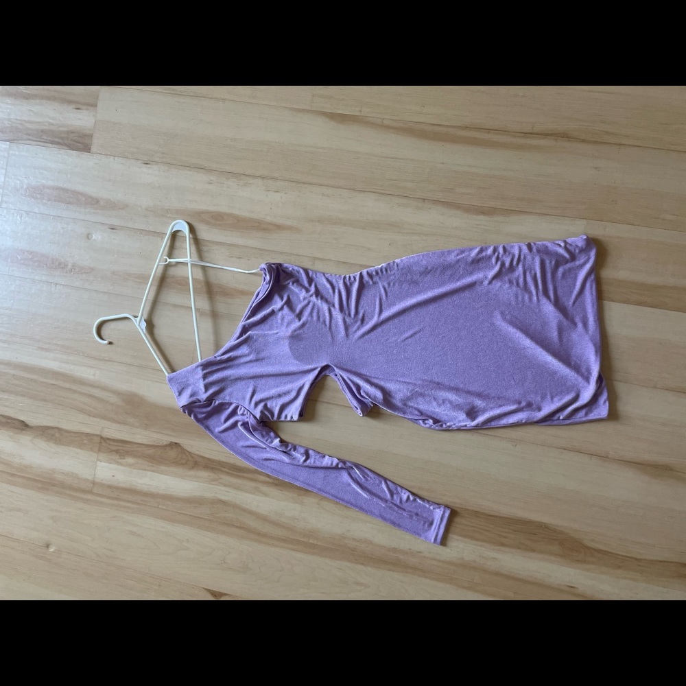 Never before worn purple princess Polly one shoulder dress in purple.